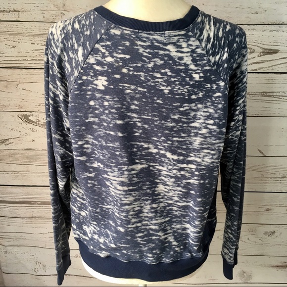 😎 Mottled Blue and white crewneck sweatshirt - Picture 3 of 5